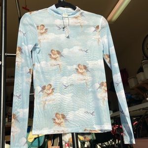 Simons Mesh Angel Top